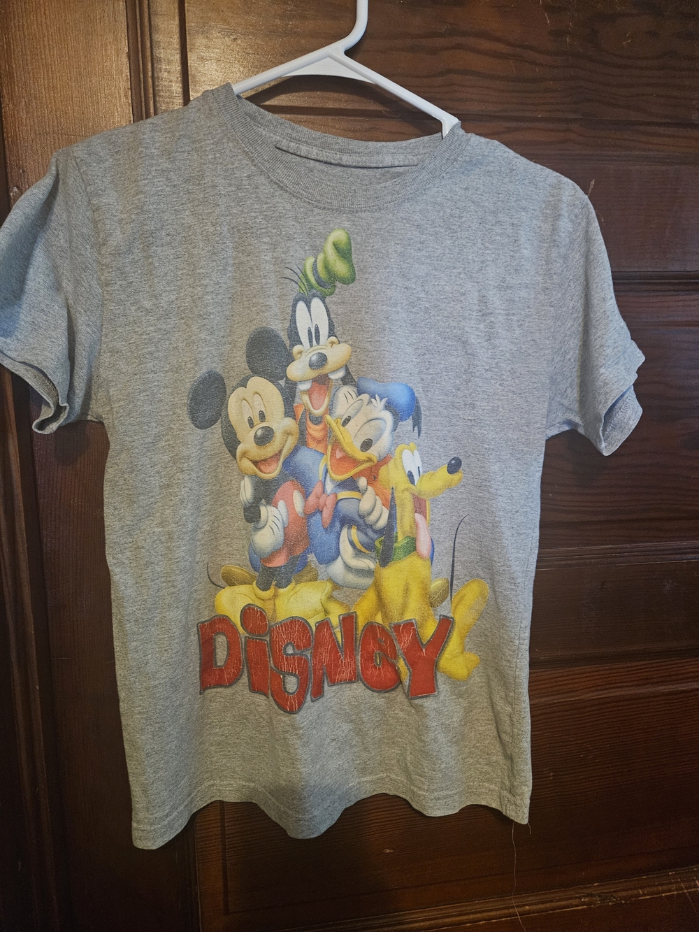 Disney Grey Kids Tee with Mickey, Donald, Goofy & Pluto